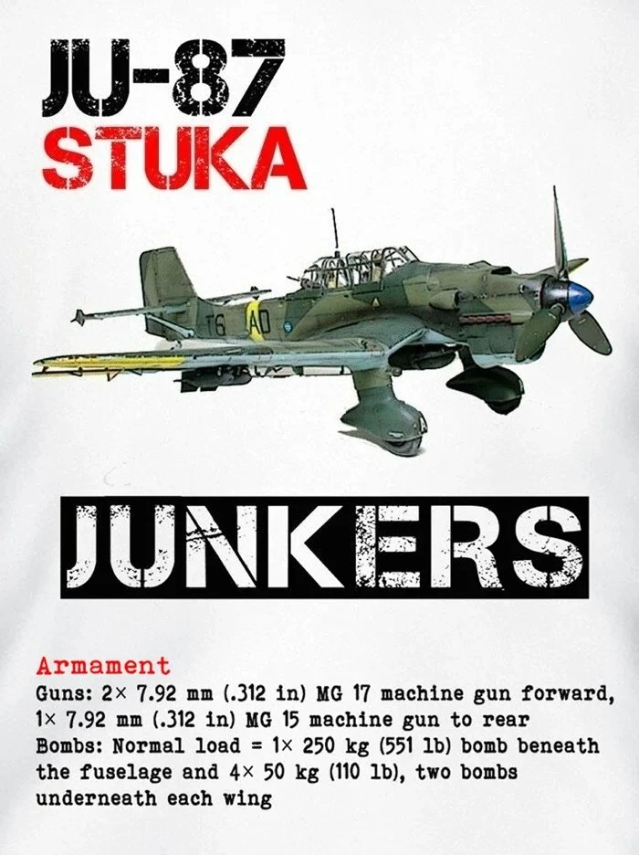 Junkers Ju 87 Dive Bomber T Shirt. New 100% Cotton Short Sleeve O-Neck T-shirt Casual Clothing Mens Top