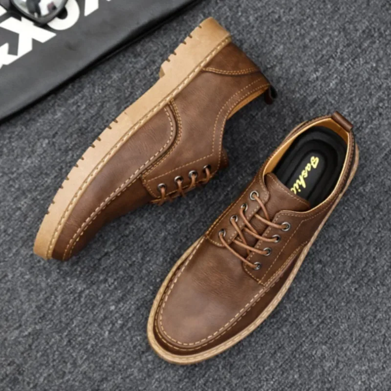 Heren Lederen Casual Schoenen Klassieke Zakelijke Formele Jurk Schoen Comfort Walking Flats Veters Oxford Schoenen Voor Heren Loafers Zapatos