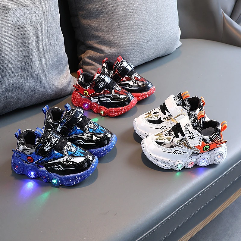 Boys' Shoes Children's Luminous Shoes Children's Shoes Trendy Handsome Cool Boys' Sneakers Autumn