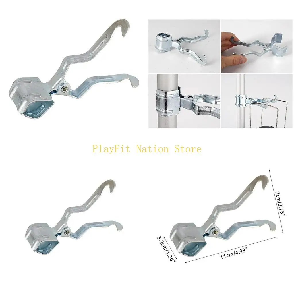 

242F Outdoor Multifunctional Metal Clamp Lantern Hanger Clip Holder Light Lamp Hanging Hook for Tent Pole Camping Hiking