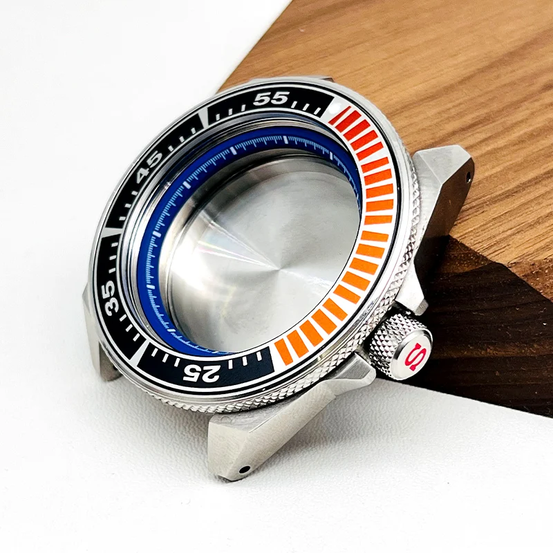 44mm NH35 Case Samurai Watch Case fit for NH34 NH35 NH36 7S26 Automatic Movement 20ATM Sapphire Crystal Glass Watch Case image 3