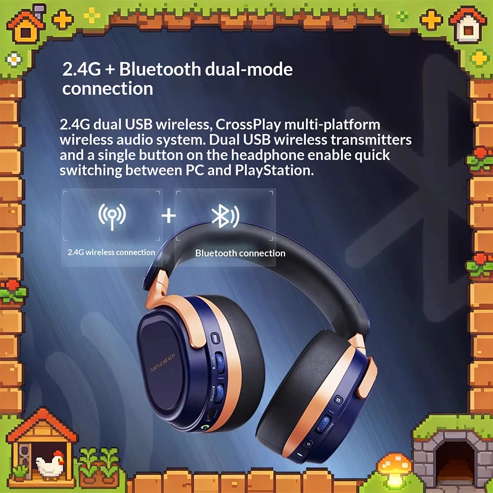 

Игровые наушники Turtle Beach STEALTH 700 GEN3 с Bluetooth и двойным режимом подключения, беспроводные наушники третьего поколения с динамиками нового поколения