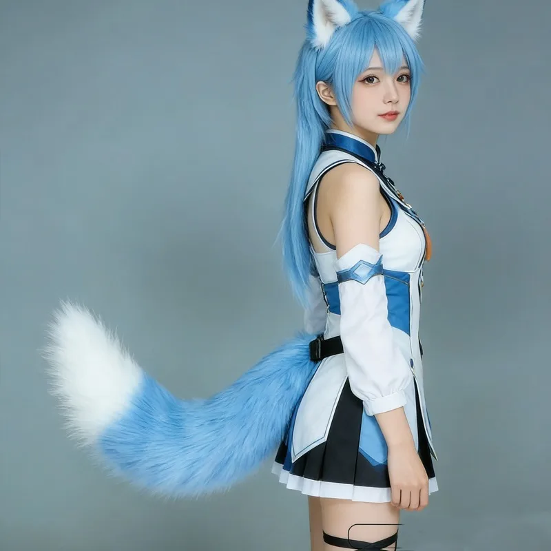 

Kemono Style Fox Tail, Fluffy faux fur fox tail ,Adjustable Belt Furry Accessory for Anime Cosplay,Halloween Costume Photoshoot