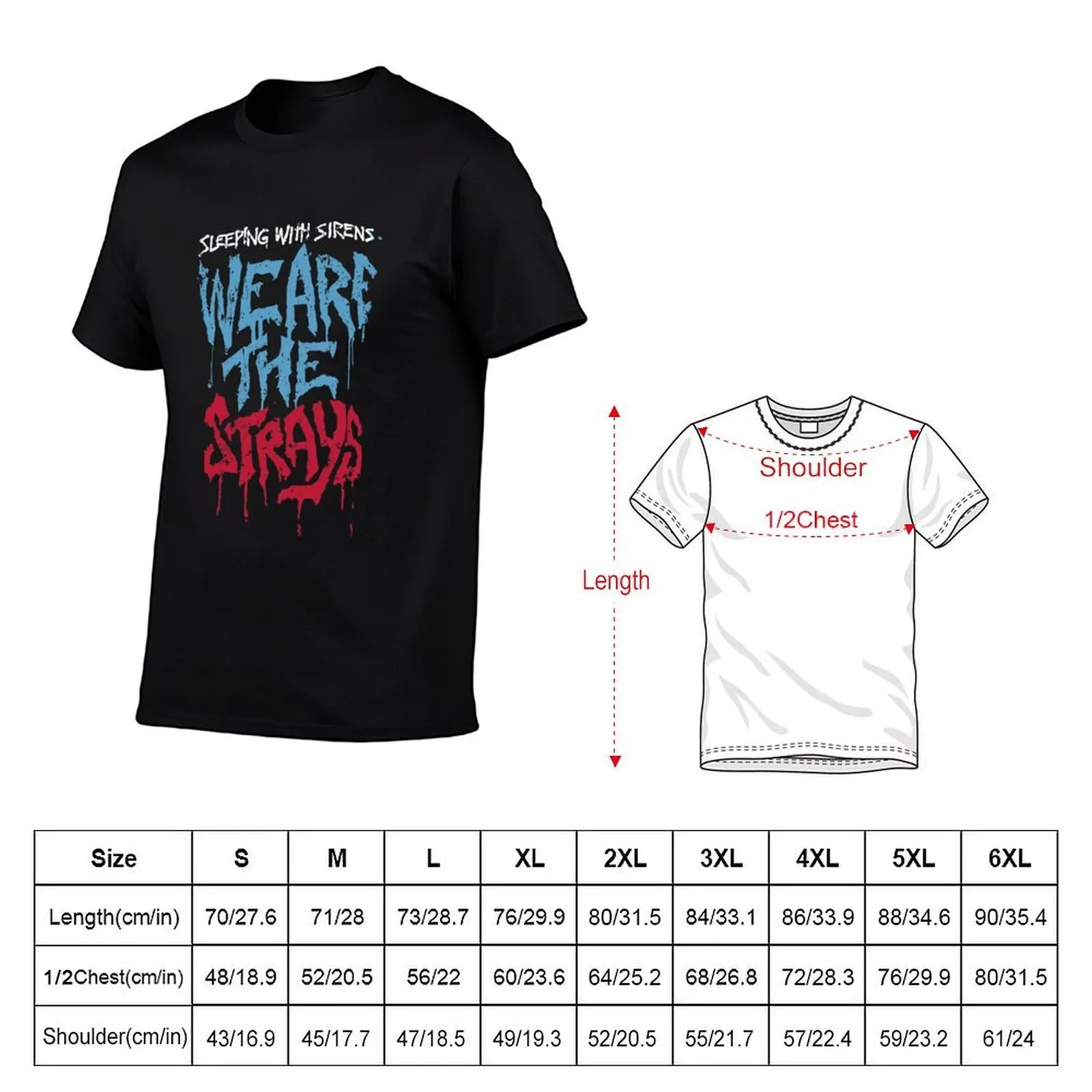 sleeping with sirens - we are the strays T-Shirt Basic Simple Casual Short Sleeve Tee T-Shirt - view 5