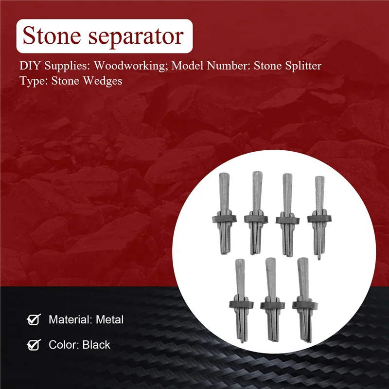 A45M-7 مجموعة جديد حجر الفاصل 9/16In المكونات المعدنية أسافين والريش الحشوات الخرسانة الصخور الخائن أداة اليد