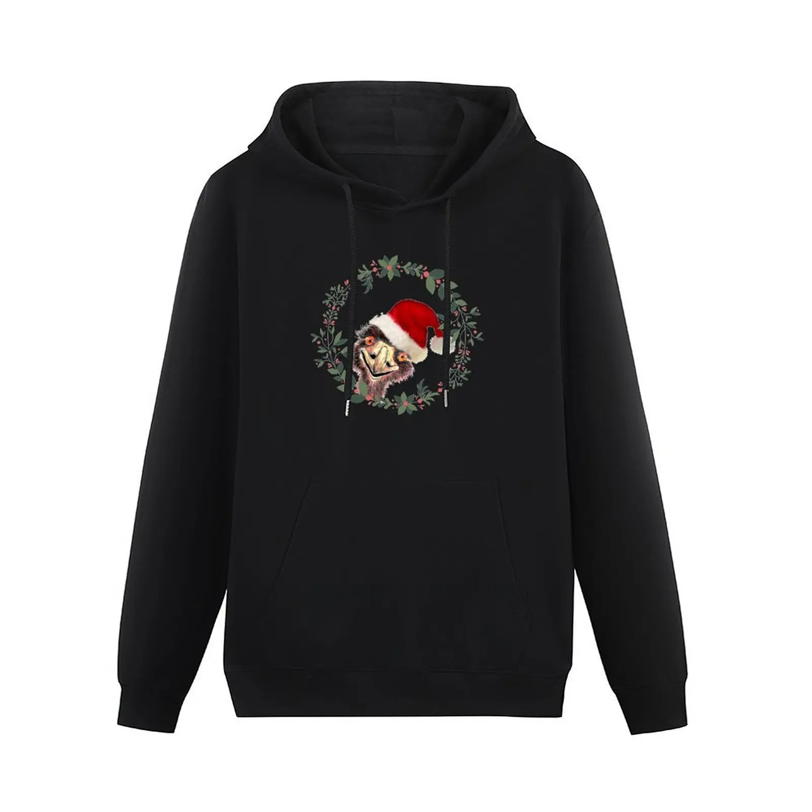 Santa's Emu a Aussie Christmas Pullover Hoodie autumn clothes fashion men pullover hoodies