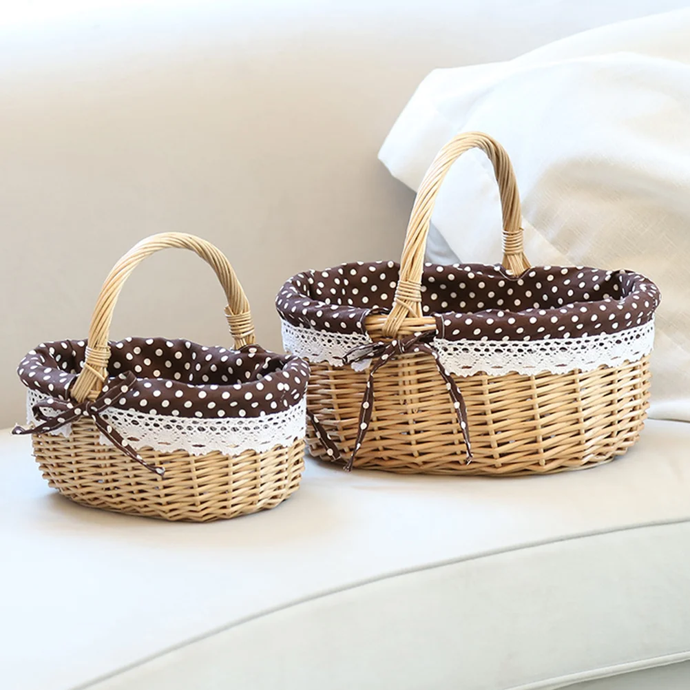 Gift Storage Basket Picnic Bag Bread Container Fruit Food Collapsible Laundry Baskets