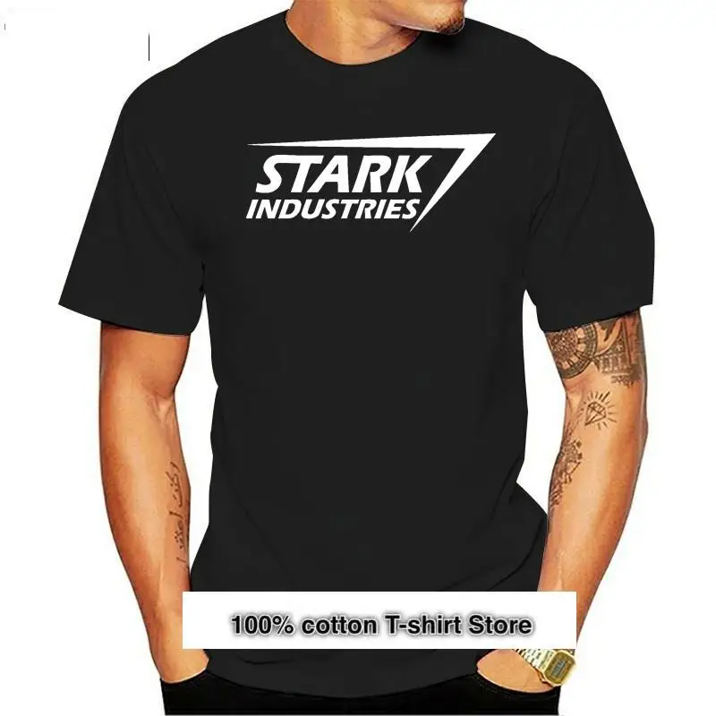 Stark Industries-Camiseta para hombre, camisa de Tony Nerd Arc Film Geek Comic Shield, marca de moda, ropa de calle