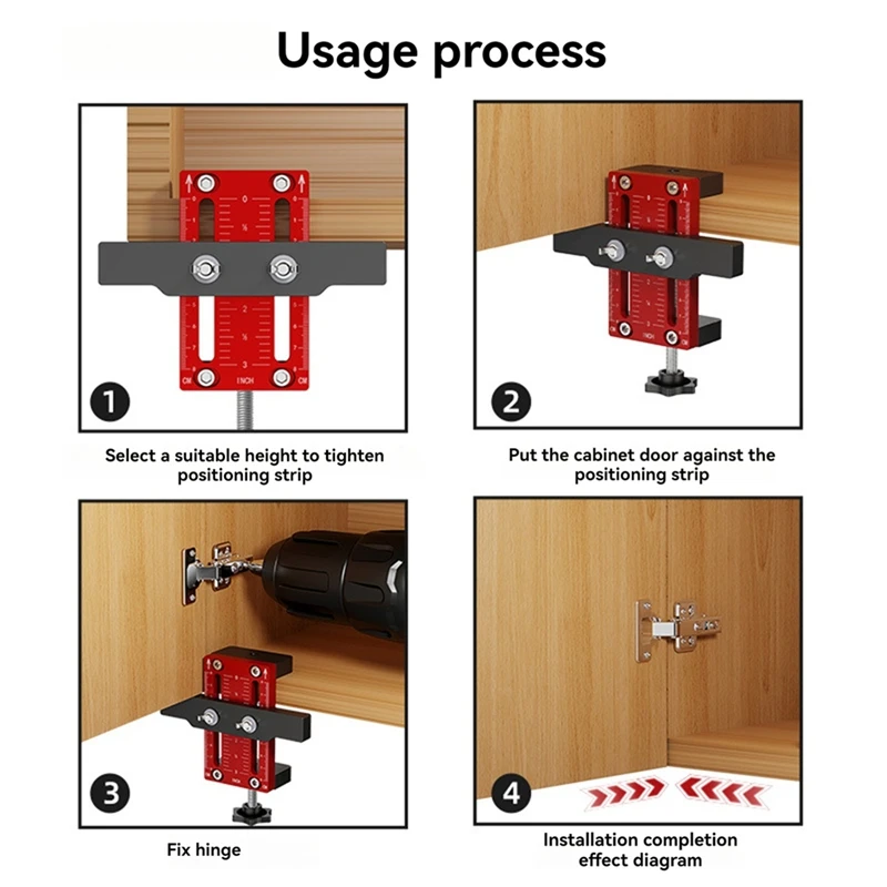 Cabinet Door Installation Positioner Versatile Hardware Jig High Woodworking For Effortless Ment Power Tool