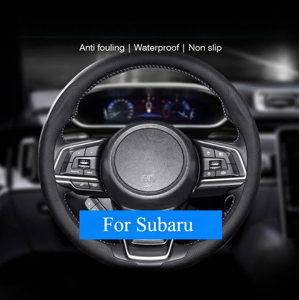 Housse de volant de voiture en cuir Nappa, pour Subaru Forester Impreza Outback Legacy XV WRX STI BRZ Ascent, accessoires automobiles