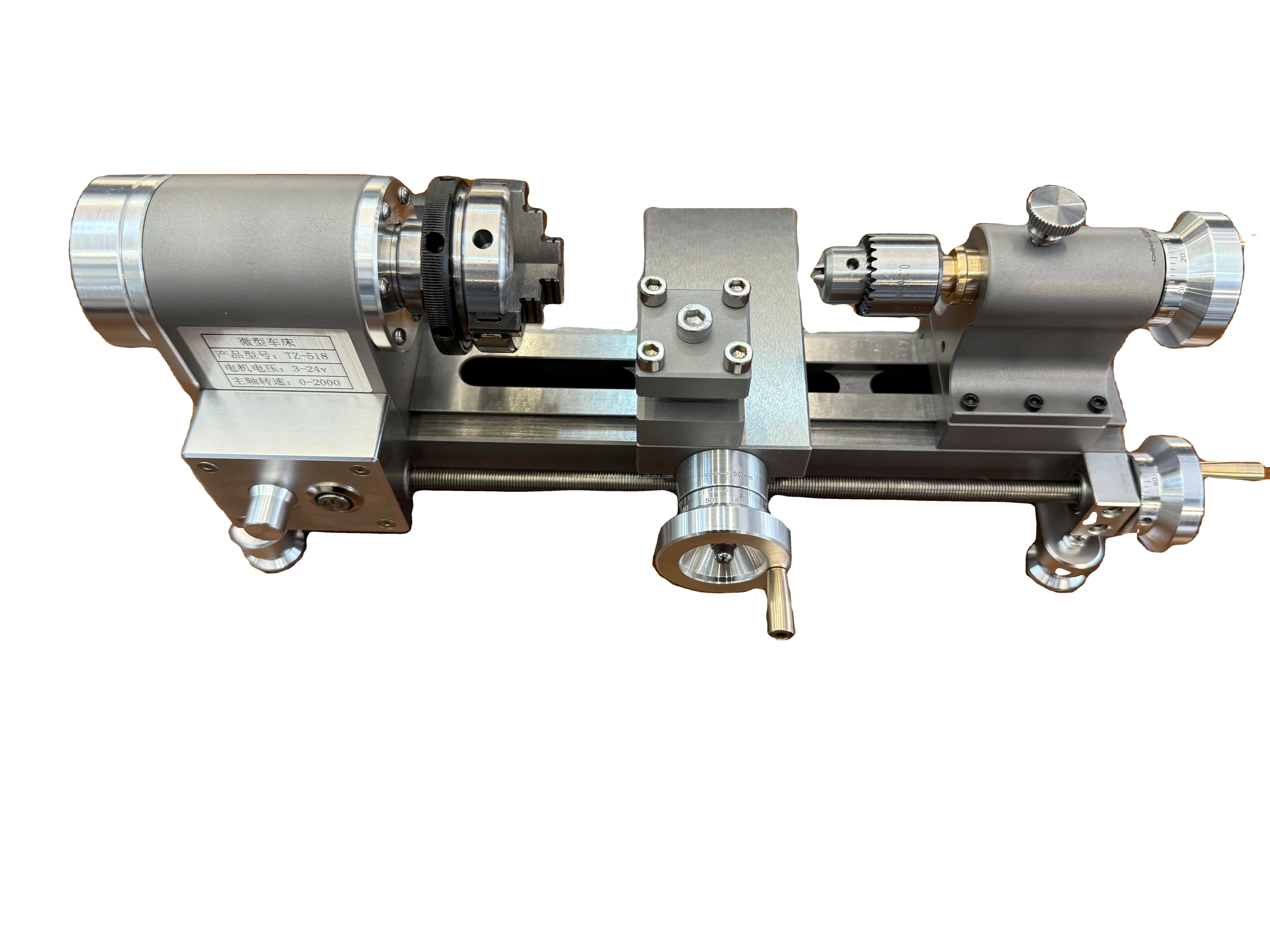 New Industrial Horizontal Mini DIY Desktop Lathe Home Pedestal Type 220V Motor Manual Operation