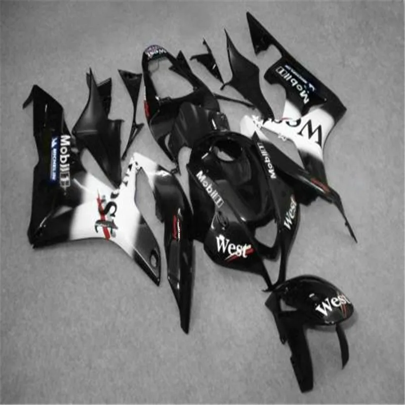 Hot sale West Body BLACK fairing set Injection moulding for HONDA CBR 600 RR fairings 2007 2008 motobike fairing cbr600rr 07 08