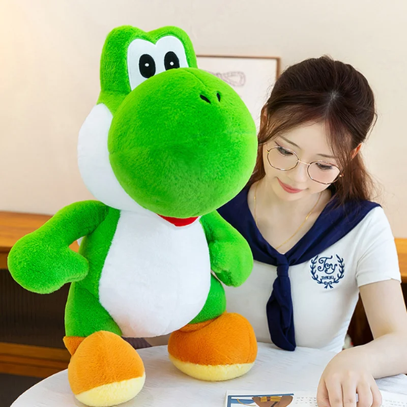 Cute Yoshi Green Dinosaur Plush Toy Soft Stuffed Plush Doll Comfortable Throw Pillow Home Decor Collection Holiday Gift view 5