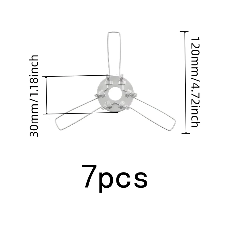 120mm Light Shade Clips 7 pcs, Strong Metal Spring, Firm Secure Grip, for DIY Lighting Renovation, Multipurpose