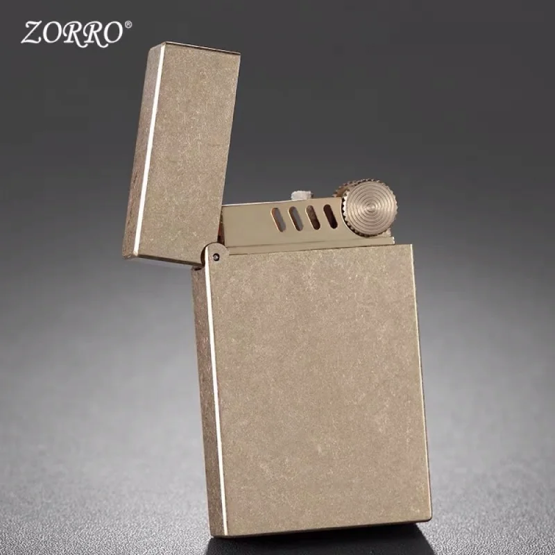 

Zorro high quality luxury copper retro fashion kerosene loud lighter personality creative gift for smoking men with crisp sound