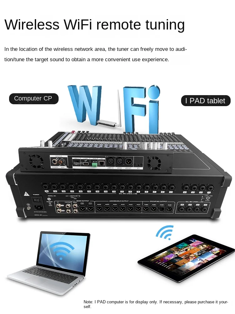 T24 Channel Professioanal Digital Mixer Dj Controller Mixer Audio Sound Mixing Table Card Professional PC Digital Console