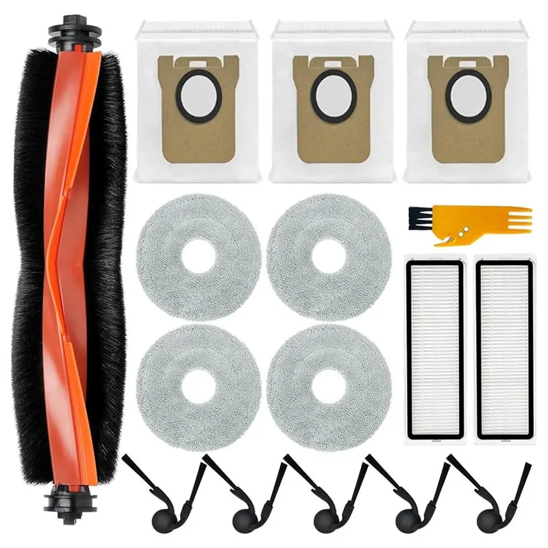 

A83G-16Pcs Vacuum Cleaner Accessories For Xiaomi Robot Vacuum 5/5 Pro,Include Main Brush, Filters, Dust Bags, Cleaning Cloths