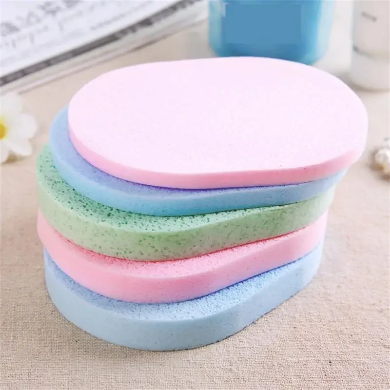 Face Round Makeup Remover Sponge Natural Wood Pulp Sponge Cellulose Compress Cosmetic Puff Facial Washing Sponge