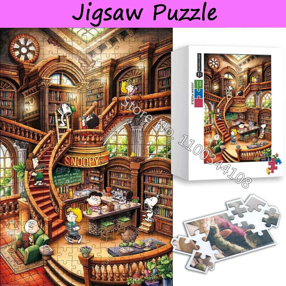 

108/200/300/500/1000/1500 Pieces Snoopy Puzzles Cartoon Character Jigsaw Puzzle for DIY Children's Handmade Intellectual Toys