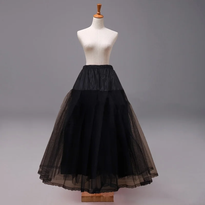 3ชั้น Hoopless สายงานแต่งงานชุดเจ้าสาว Petticoat Full Slips Underskirt