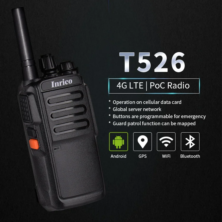 

CAMORO T526 Zello Mini Professional Walkie-talkies Portable Poc Talkie Radio Amateur 4G GPS Walkie Talkie