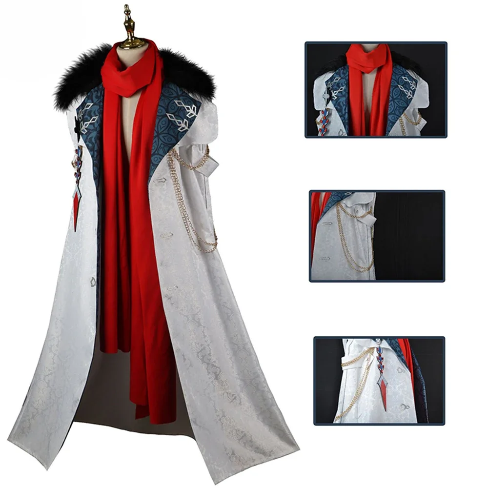 Game Genshin Impact Fatui Cosplay Cloak Tartaglia Cosplay Costume Halloween Executive Officer Clothes Cloak Winter Night's Lazzo