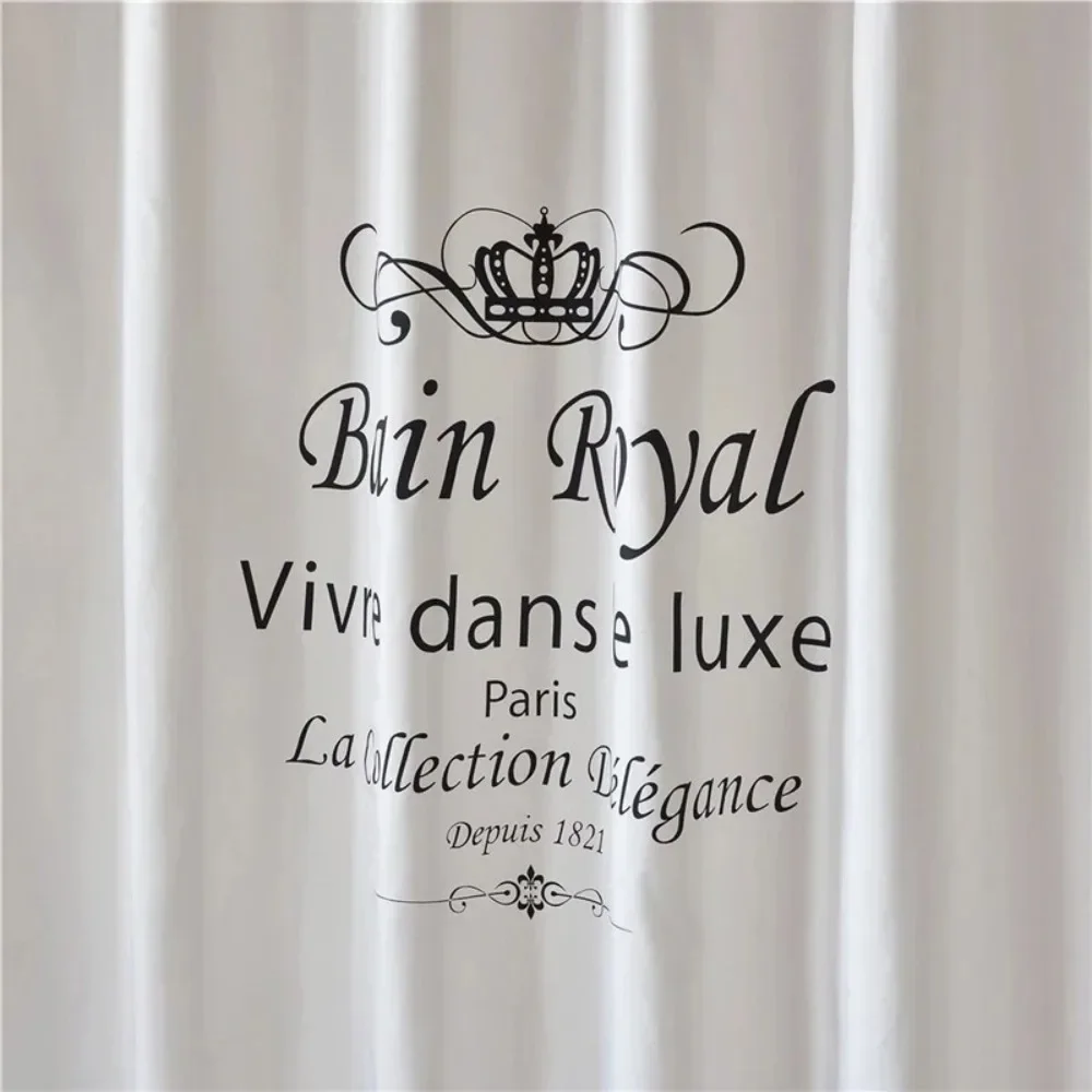 Quick-Drying Royal Crown Shower Curtain Thicken Waterproof Polyester Curtains Washable Bathroom Bath Accessories Multiple Size