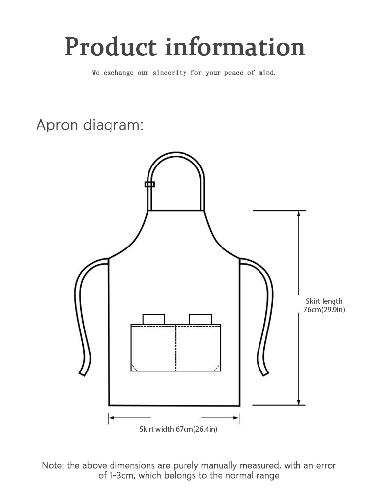 مريلة قماشية مقاومة للماء شديدة التحمل بأكمام واقية - تصميم مقاوم للبقع لمحلات الأطعمة ومحلات الزهور والمشروبات
