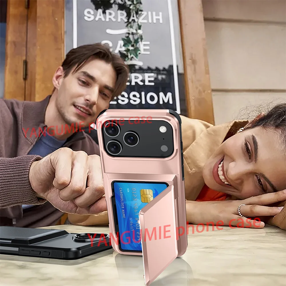 For Full range of iPhone 11-18 PRO MAX mobile phone shell card flip wallet bracket Apple 17 cross-border anti-fall 16/15