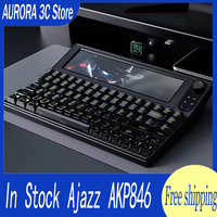 Ajazz Akp846 Mechanical Keyboard 84keys 10.1 Lcd Screen Wired Keyboard Programming Rgb With 4.95inch Pc Gamer Keyboard Custom