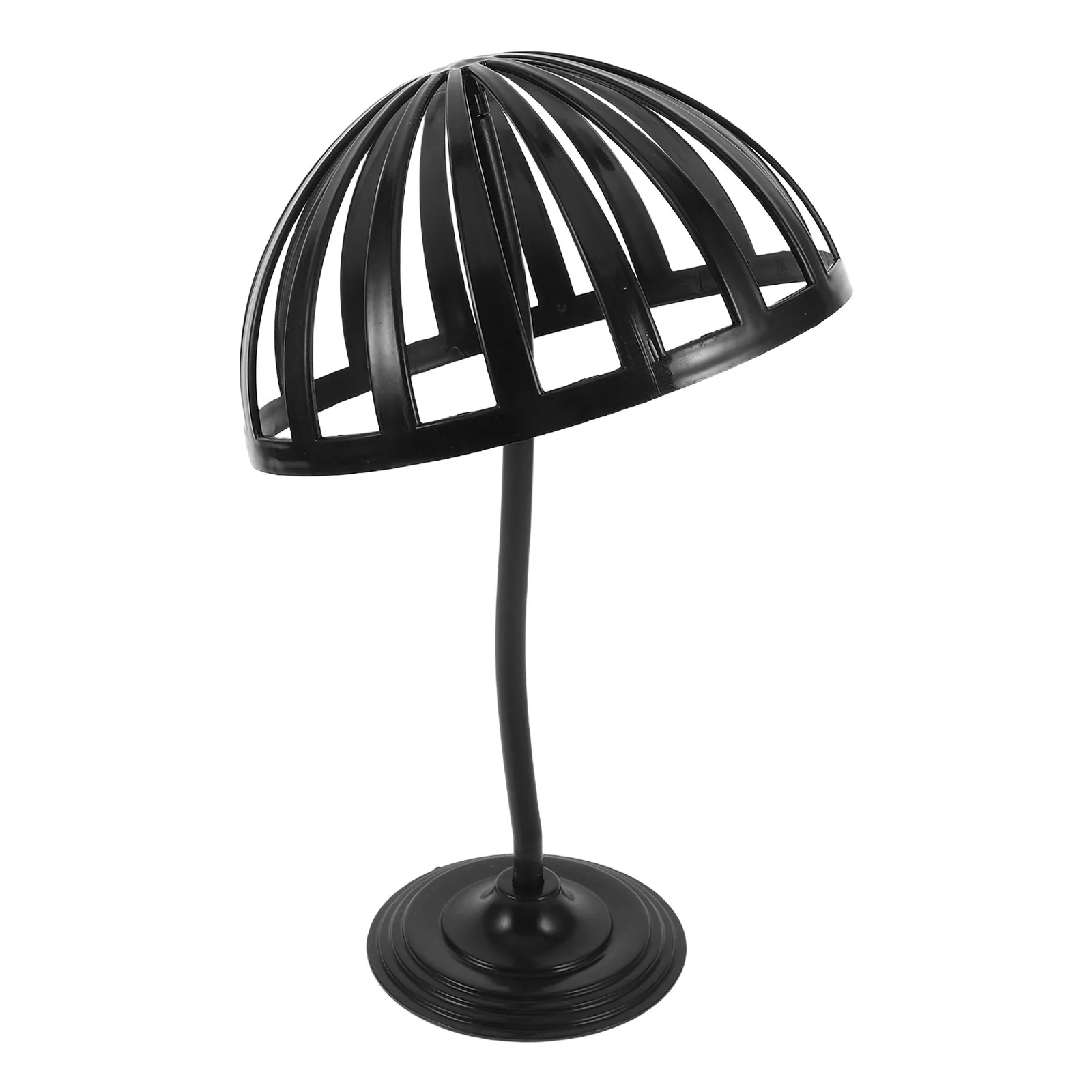 Freestanding Hat Stand Plastic Dome Shaped Cap Holder Display Rack Black Base for Baseball Caps Wigs Hats Retail Store Boutique view 4