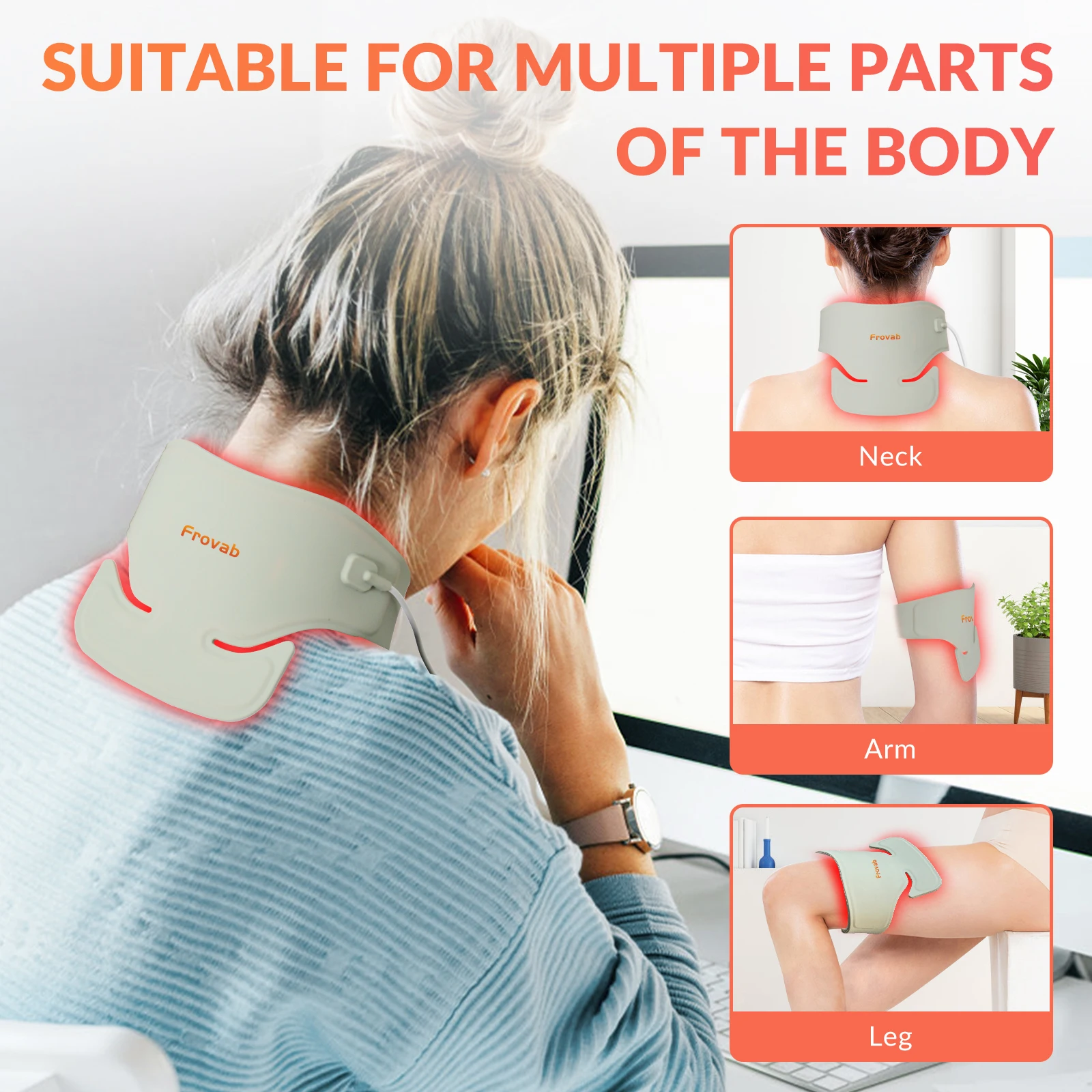 

Red Light Therapy Infrared Therapy Belt Laser Strap Anti Winkle Skin Rejuvenation Pain Relief For Neck Waist Knees Arms Wrists