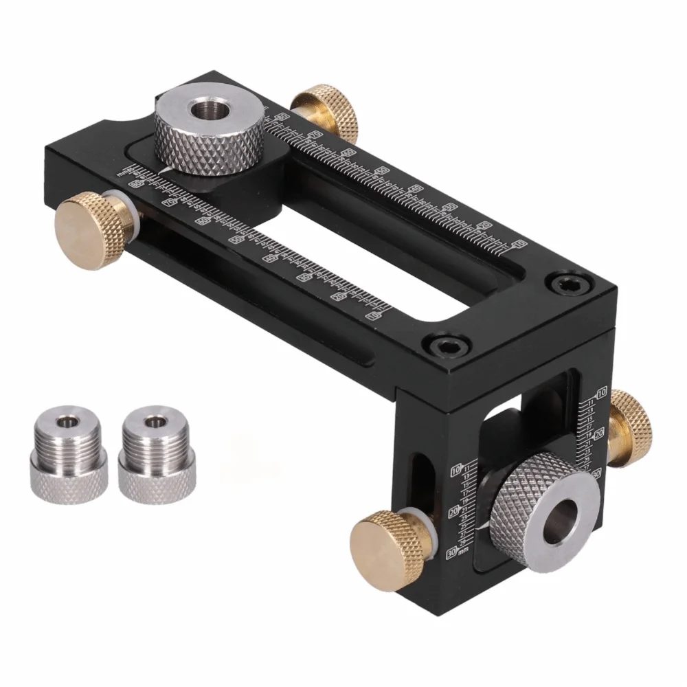 Cross Oblique Flat Head Drill Puncher Locator Graduated Metal Adjustable Width Woodworking Drilling Puncher Vertical Multi Angle