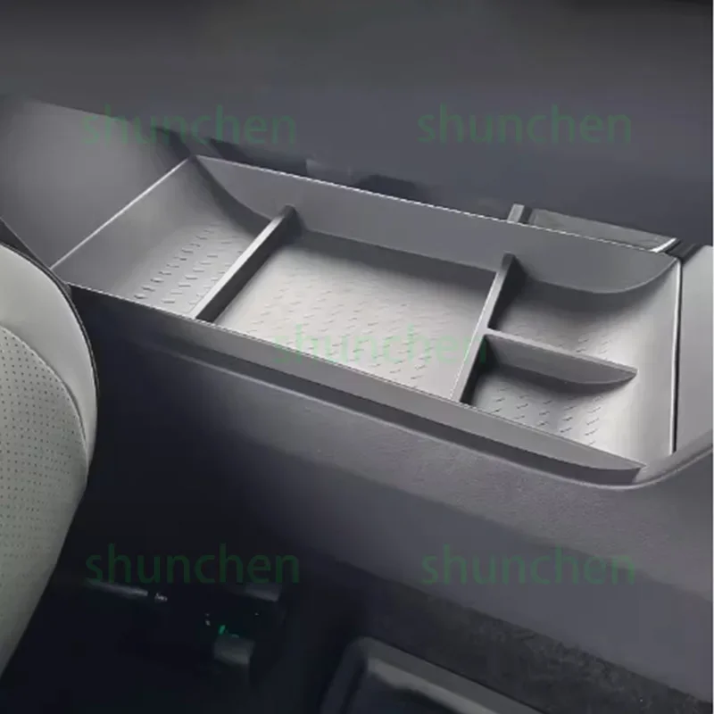 Car Under Center Console Storage Box for Geely Galaxy E8 2024 Under Armrest TPE Storage Box Tidying Interior Accessories