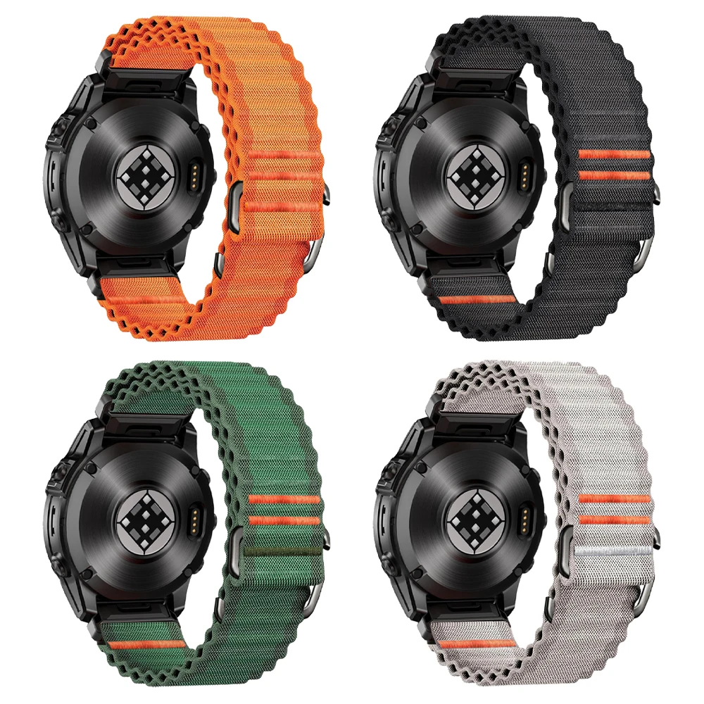 Correa de nailon para reloj Garmin Epix Pro 47mm 51mm/Fenix 8 E 7 7X 6 6X 5X/TACTIX 8/Descent G2 QuickFit 26mm 22mm