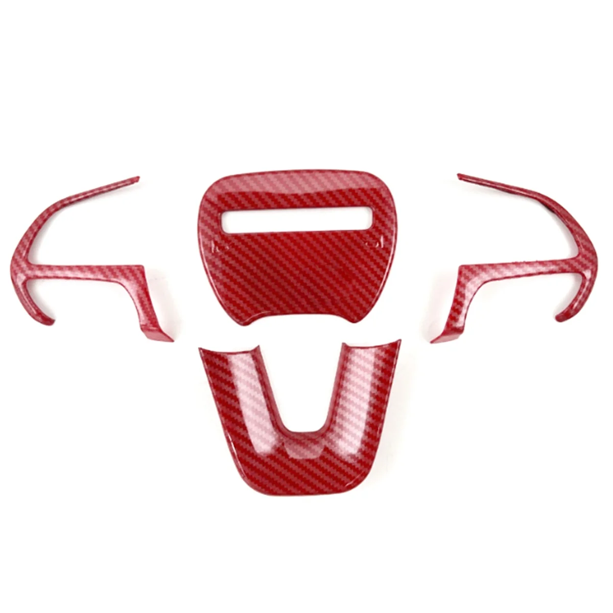 

Красная накладка на руль из углеродного волокна для Jeep Dodge Charger Challenger Durango 2015-2022, стиль салона автомобиля