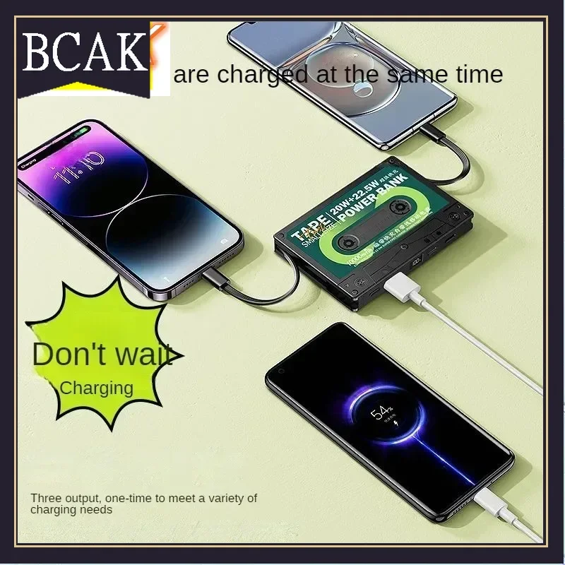 BCAK power bank 10000mAh mobile power supply 22.5w portable creative digital display large capacity fast charging flash charging