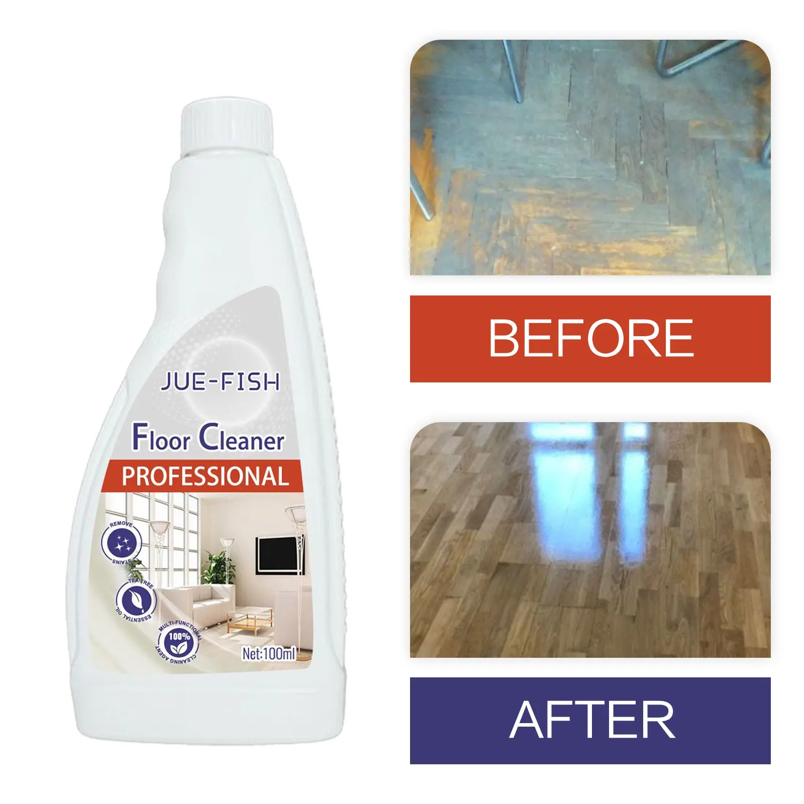 Floor Cleaning Agent Tile Dirt Brighten Cleaning Floor Strong Stain Removal Wooden Floor Scratch Polishing Tile Cleaner Liquid