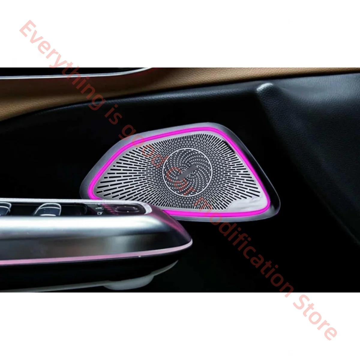 الضوء المحيط لمرسيدس بنز الفئة E W214 ترقية الإضاءة الداخلية للسيارة قطع غيار السيارات لوحة غطاء مضيئة 4D مكبر الصوت الدوار