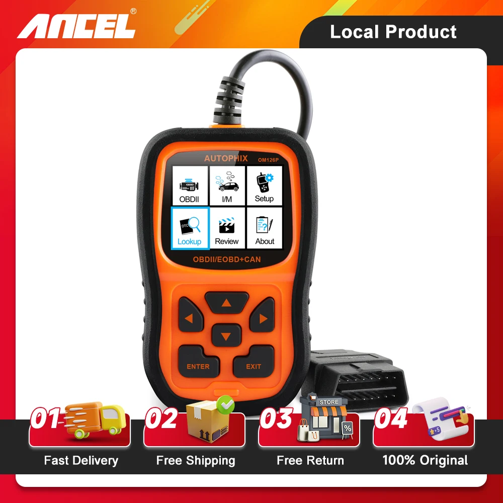 

Autophix OM126P OBD2 Scanner Code Reader EOBD JOBD Universal OBD2 Car Engine Analyzer Automotive Scanner Scan Tools Free Update