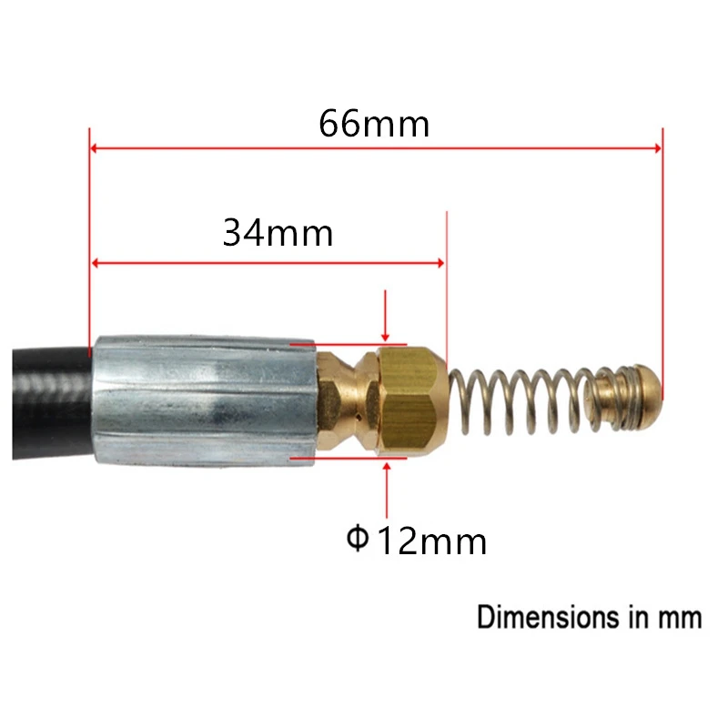 5Pcs 1/8 ugelli per tubi con idropulitrice a filettatura interna, eiettori a molla per tubi di scarico per fognature, ugelli a molla vibrante per la