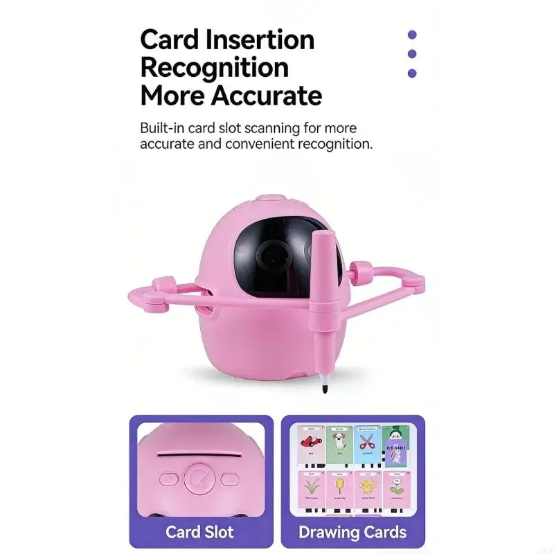 Educatief tekenrobotspeelgoed voor kinderen Stimuleer creativiteit en ontwikkel fijne motoriek met 100 kunstkaarten A2UB