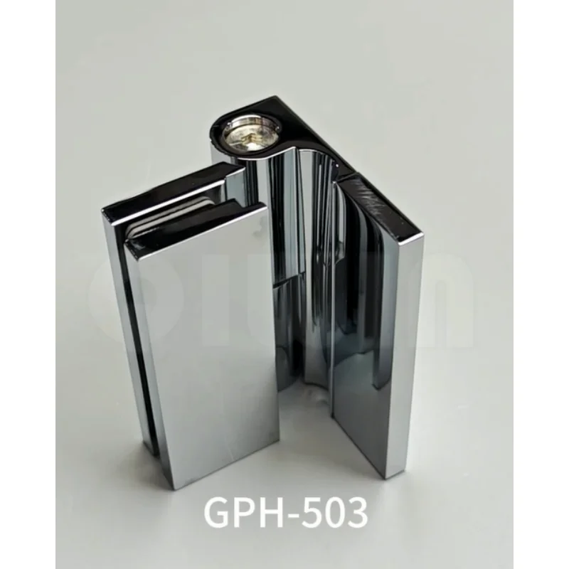chro me Finished Solid Brass Shower Hinges Heavy du ty Pivot Free Glass Hinge for 6-10mm Glass