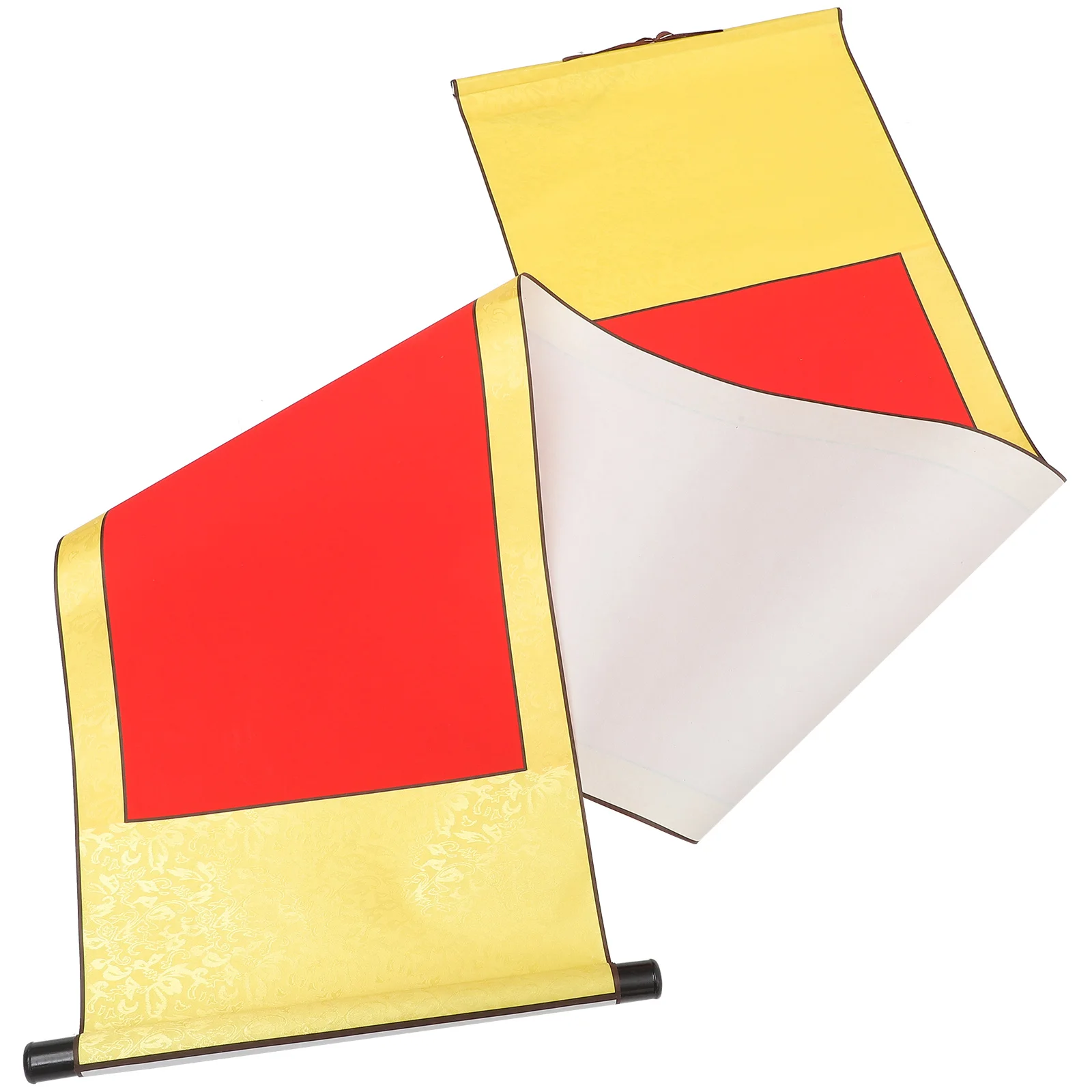 

Red Hanging Scroll For Chinese Calligraphy Painting, Blank Xuan Paper Art Wall Decor, Vintage Drawing Scroll Paper,