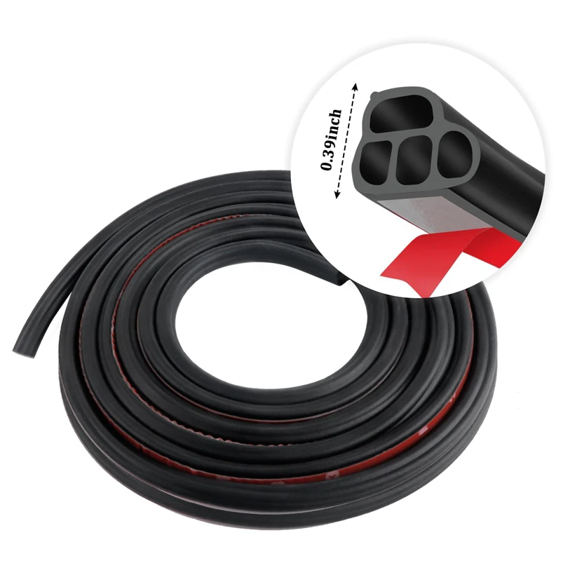 

5/8 м уплотнительная лента для двери автомобиля, резиновая двухслойная уплотнительная защита, звукоизоляционные водонепроницаемые погодные ленты для двери автомобиля, капот багажника