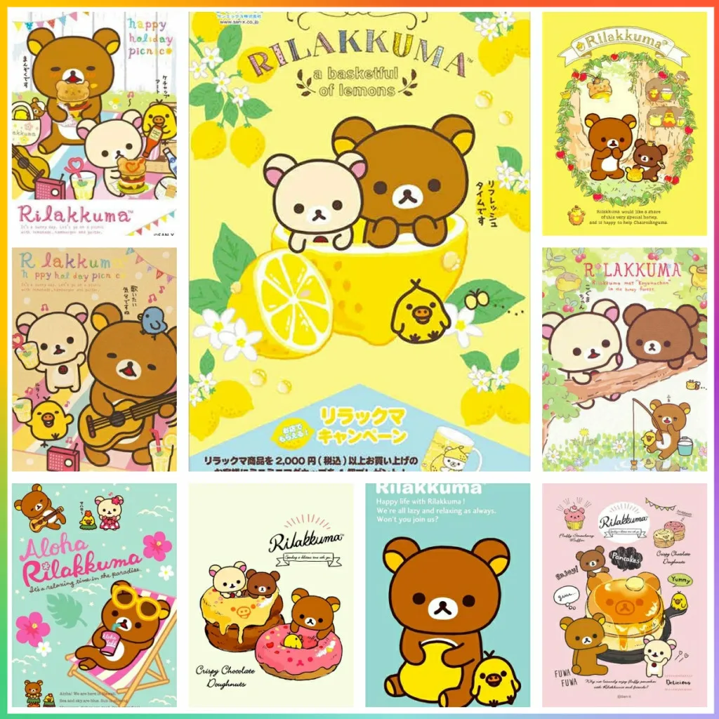 

Rilakkuma Bear Japan Anime Cute Cartoon Diamond Painting Cross Stitch Mosaic Embroidery Pixel Home Decor 5D DIY Art Hanging Craf