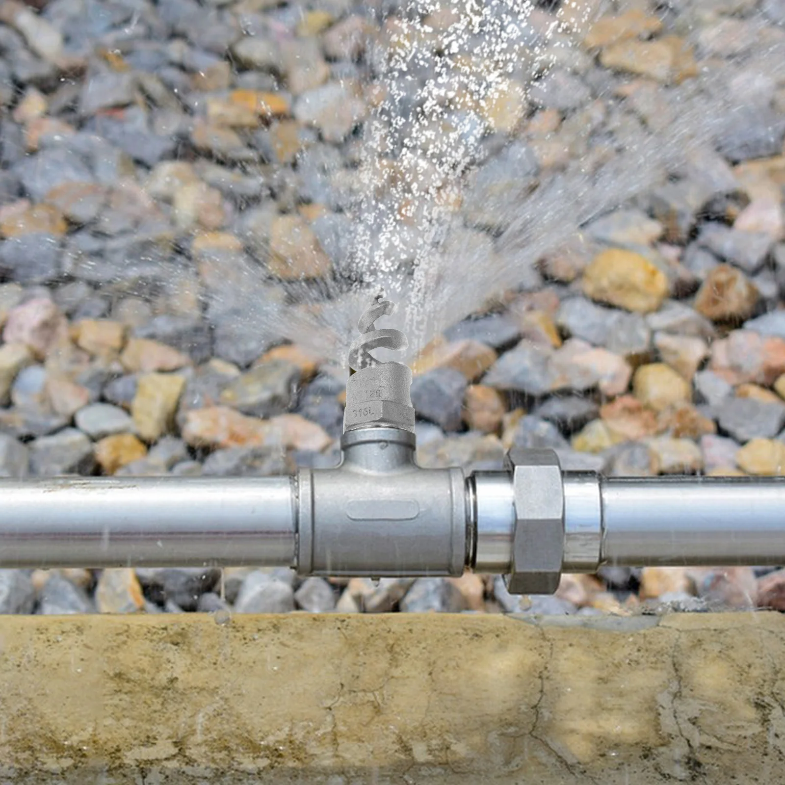 

3pcs 1/2 Inch Stainless Steel Spray Nozzle Spiral Cone Atomizing Tip For Fireproof Cooling Garden Washing Water Treatment