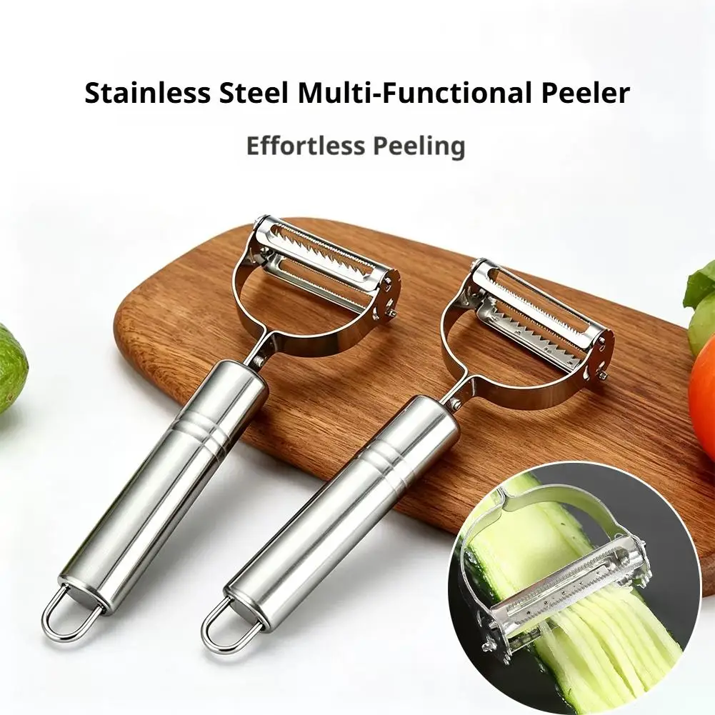 1Pcs Stainless Steel Kitchen Fruit Vegetable Peeler Multifunctional Shredding Peeler Home Kitchen Vegetable Tools