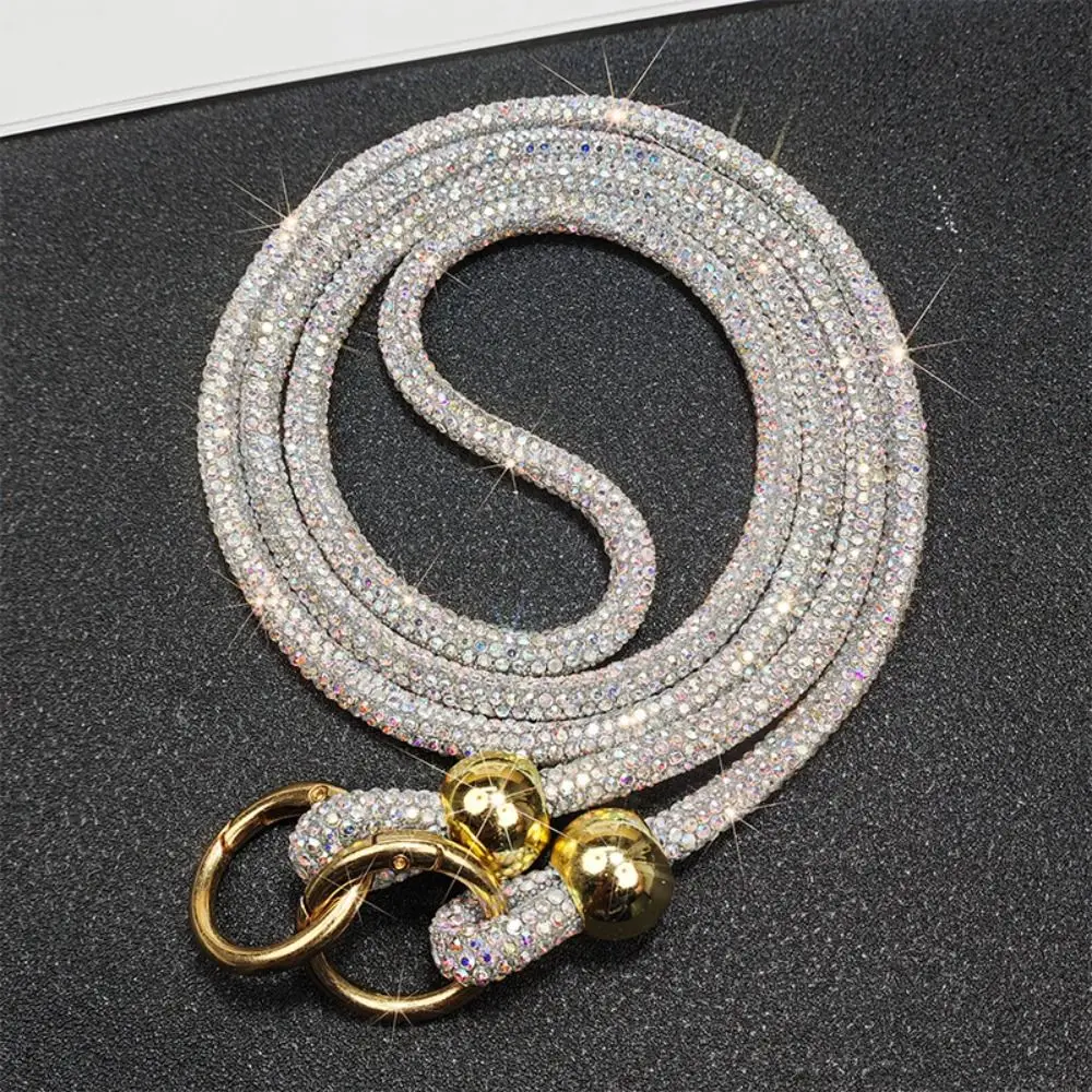 Glitter คริสตัล Rhinestone เชือกโทรศัพท์ Bright Bling Bling โทรศัพท์ Anti-lost เชือก Crossbody แขวนสายโทรศัพท์อุปกรณ์เสริม