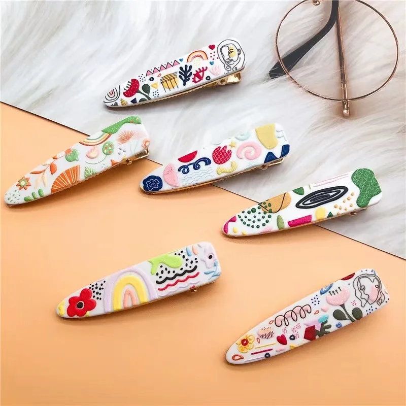 S3512 Scrawl Metal Hair Clips For Women Side Hairpin Hair Clip Bobby Pin Lady Girl Barrettes Headdress Duckbill Hair Accessories